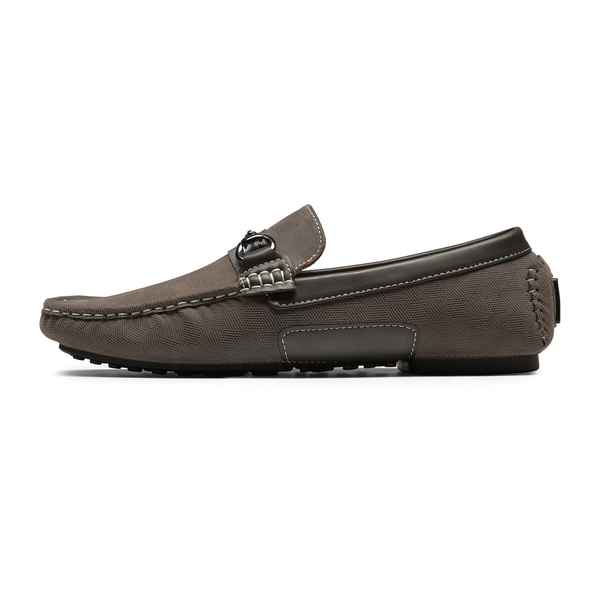 Men's Horsebit Moc-Toe Moccasin Loafers - GREY - 2